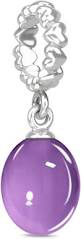 Amuleto de la paz de febrero (plata/púrpura)