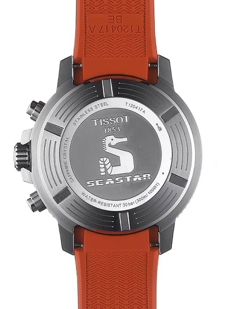 Seastar 1000 Chronograph (Black/Orange/Silver) | Tissot | Luby 
