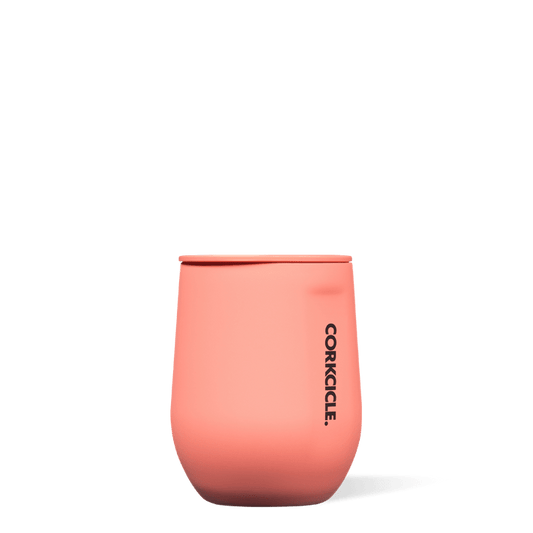 Neon Lights Coral Stemless 12oz | Corkcicle | Luby 