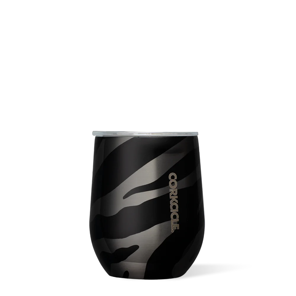 Luxe Zebra Stemless 12oz | Corkcicle | Luby 