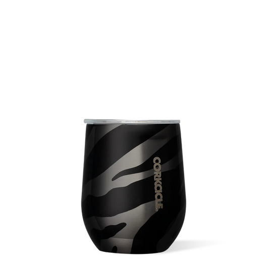 Luxe Zebra Stemless 12oz | Corkcicle | Luby 
