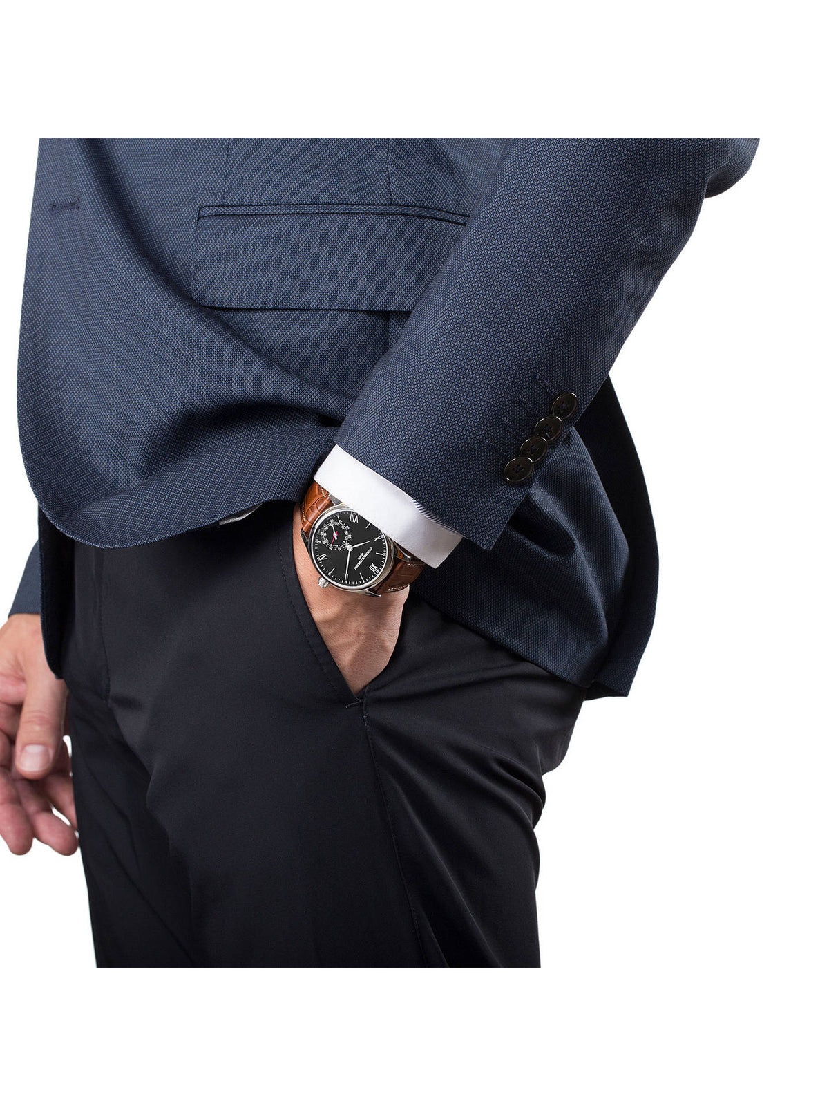 Horological Smartwatch Gents Classics (Black/Brown) | Frederique Constant | Luby 