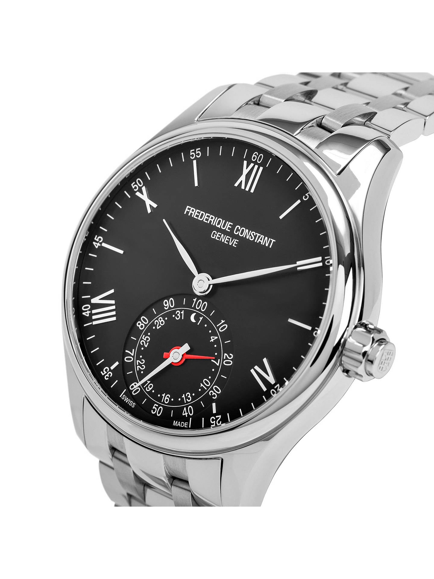 Horological Smartwatch Gents Classics (Silver-Black) | Frederique Constant | Luby 