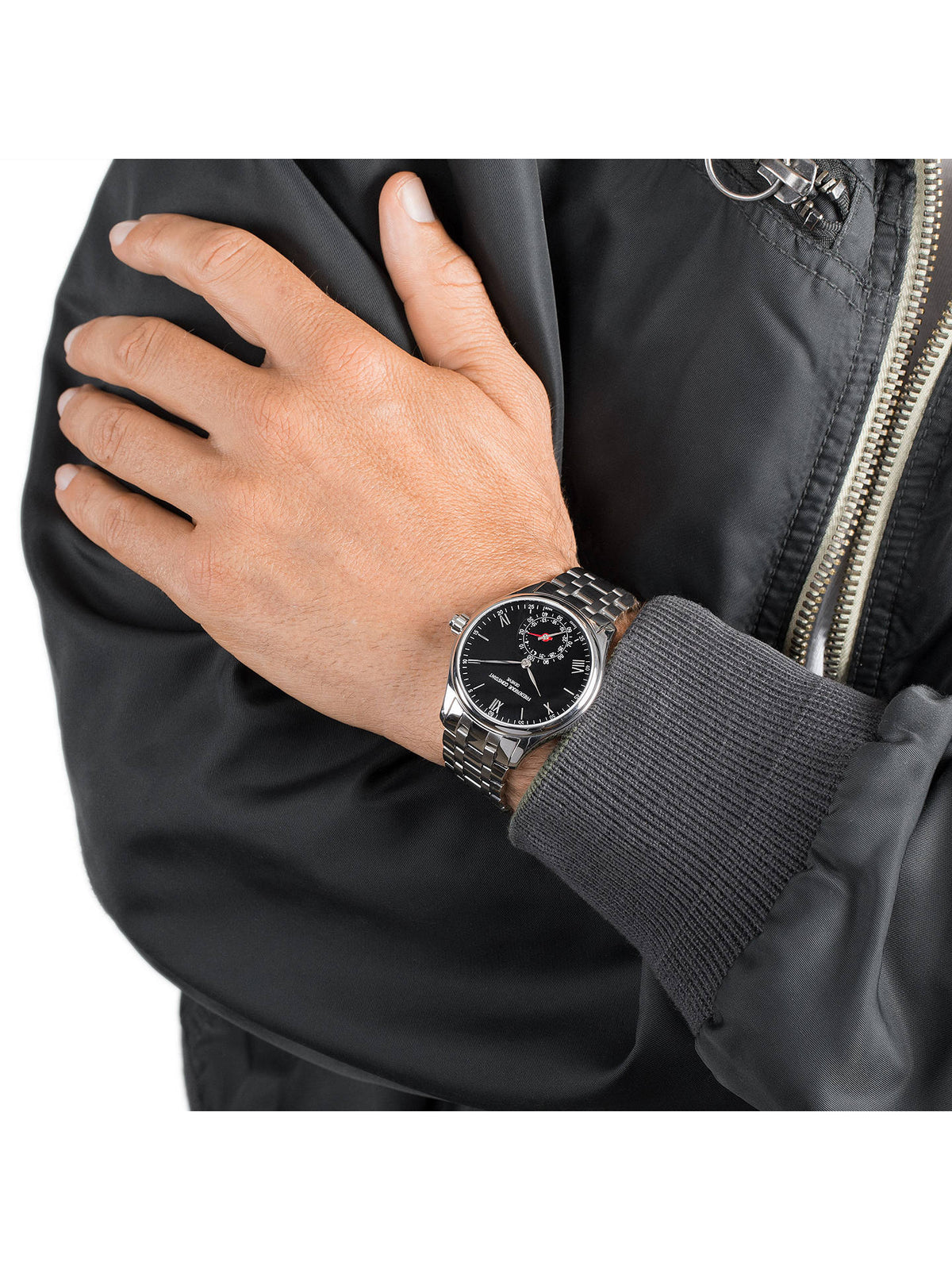 Horological Smartwatch Gents Classics (Silver-Black) | Frederique Constant | Luby 