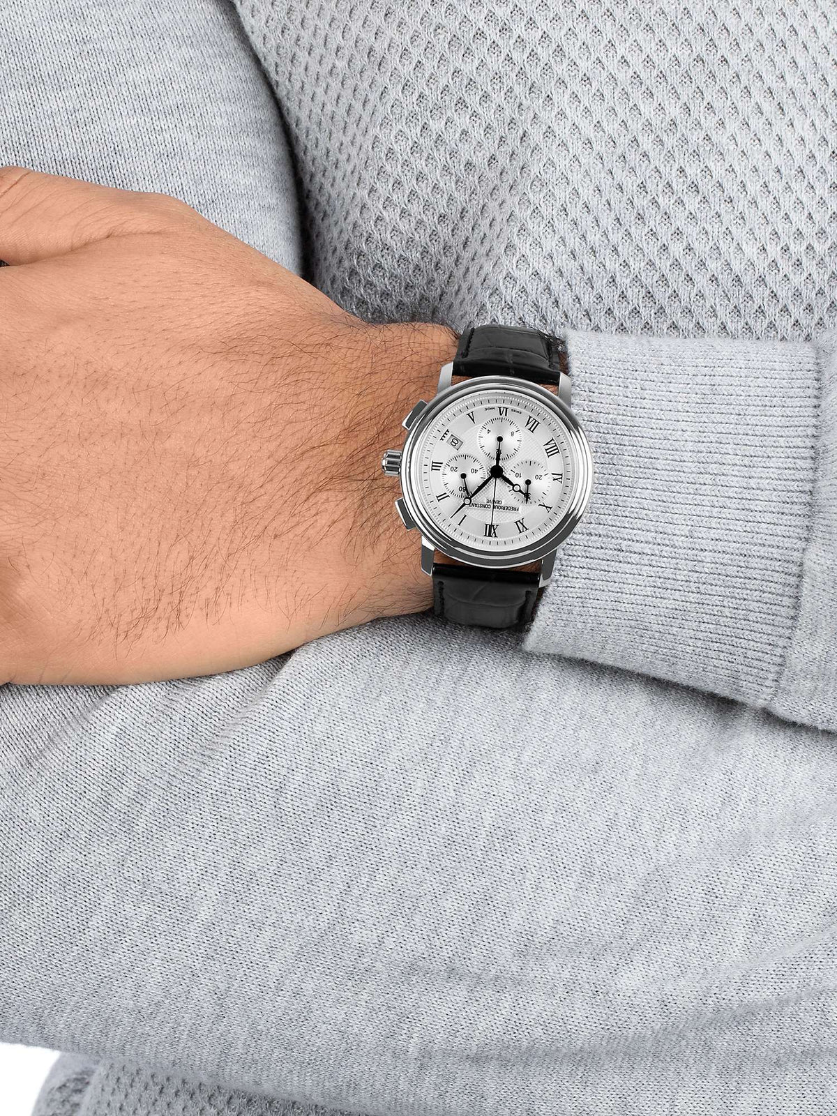 Classics Quartz Chronograph (Silver) | Frederique Constant | Luby 