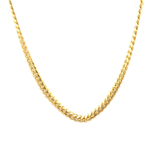 14K Gold Solid Cuban Chain | Luby Gold Collection | Luby 