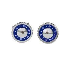 Speedometer Official Steel Cufflinks (Silver/Blue) | Speedometer | Luby 