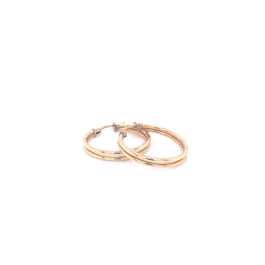 Double 14k Gold Hoop Earrings | Luby Gold Collection | Luby 