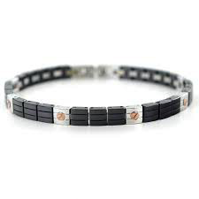 Silver and Black Ceramic Bracelet | Zancan | Luby 