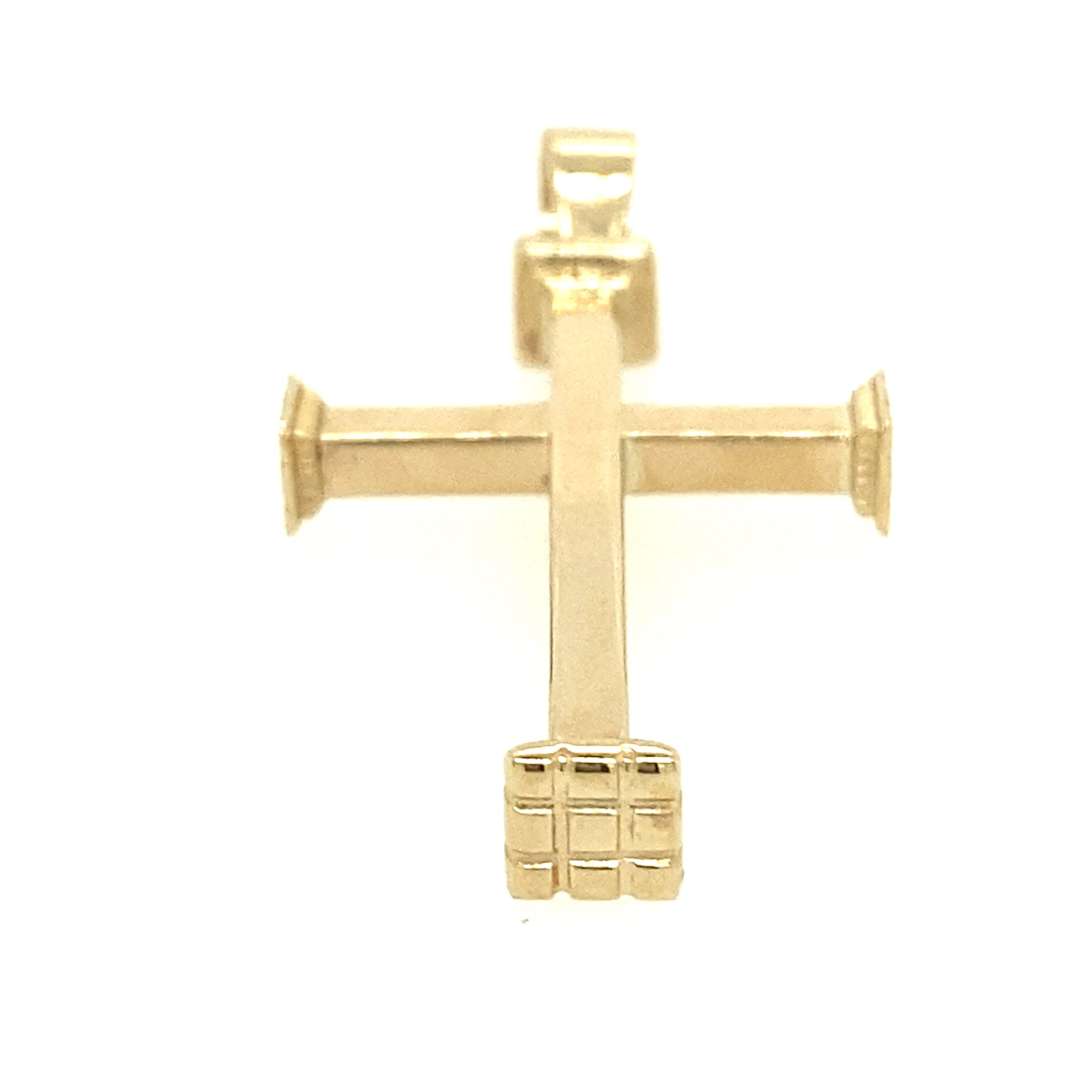 14k Gold Plain Cross Pendant | Luby Gold Collection | Luby 