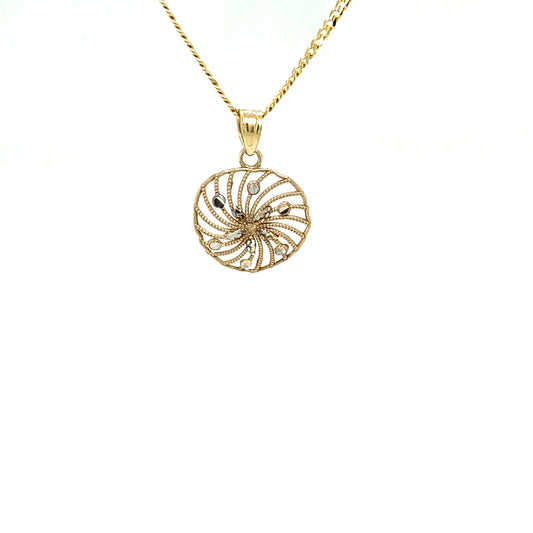 14K SANDOLLAR PENDANT | Luby Gold Collection | Luby 