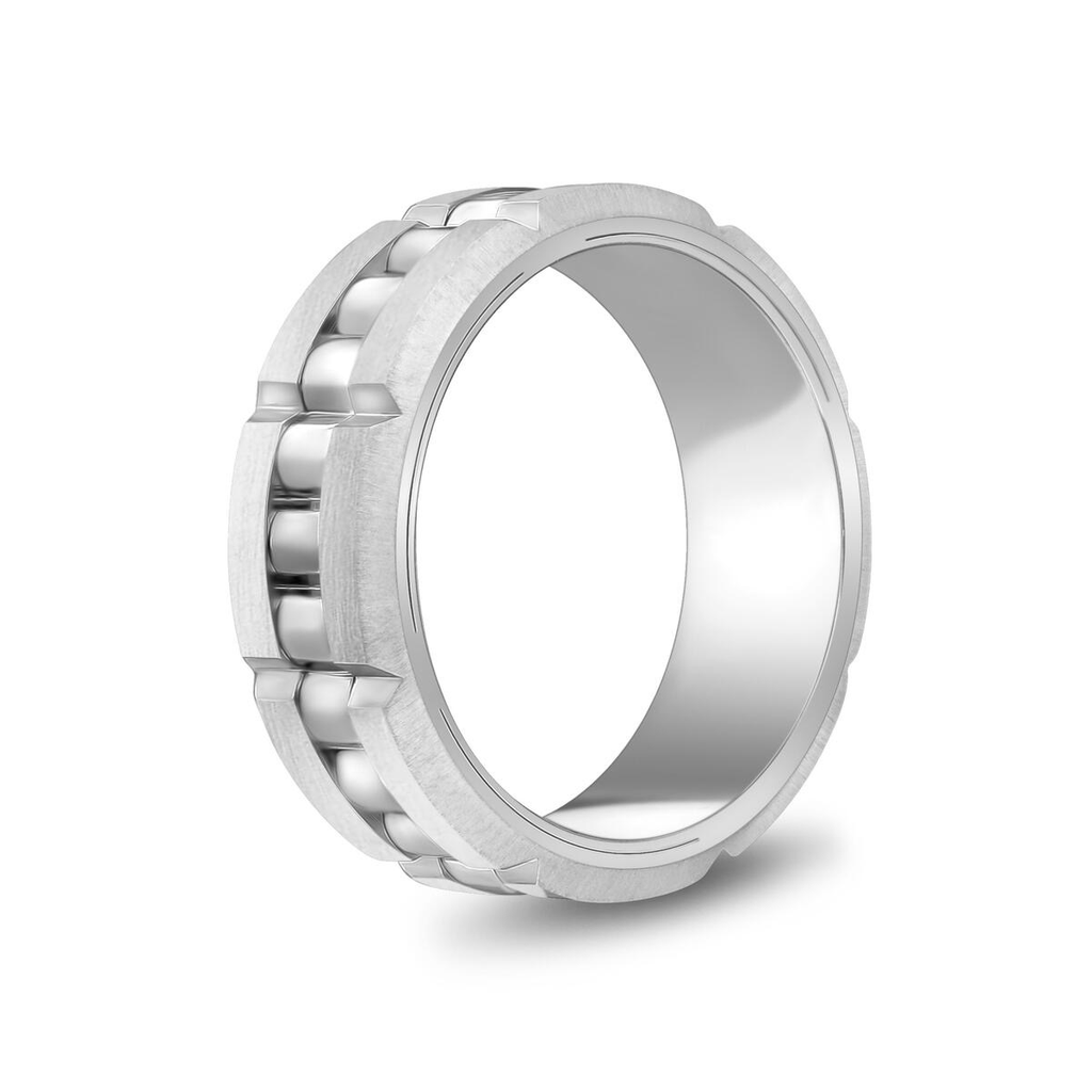Matte & Shiny Spinner Ring | ARZ Steel | Luby 