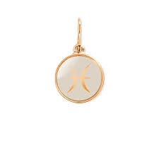 Pisces Etching Charm (14kt Gold)