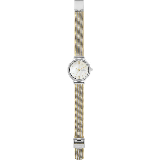Anita Two-Tone Mesh Watch (Silver/Gold) | Skagen | Luby 