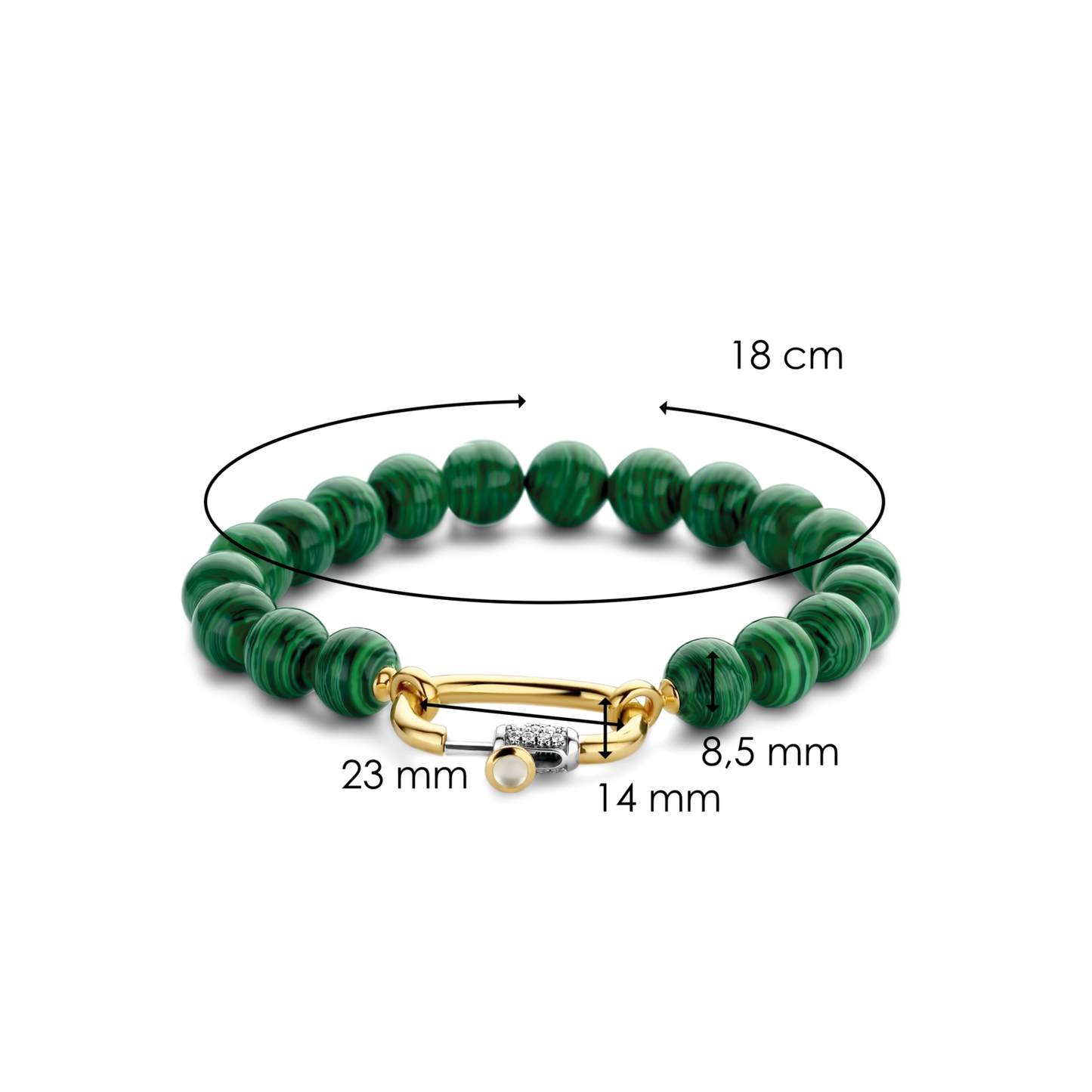 MALACHITE GREEN STONES BRACELET | Ti Sento Milano | Luby 