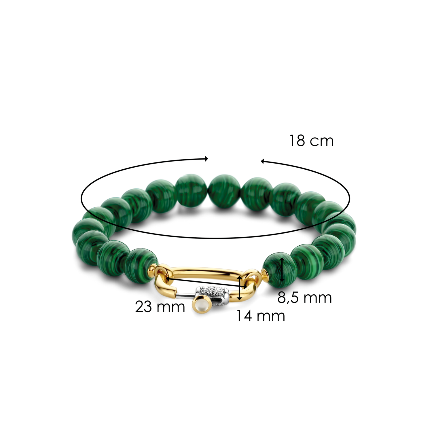 MALACHITE GREEN STONES BRACELET | Ti Sento Milano | Luby 