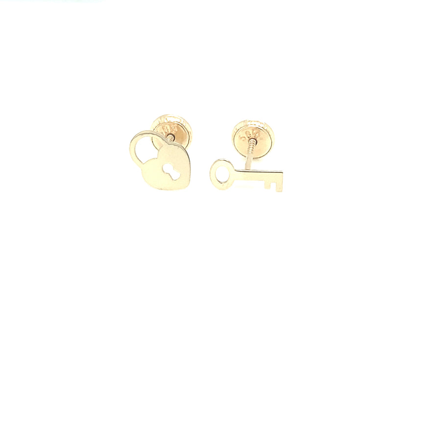 14K HEART AND KEY