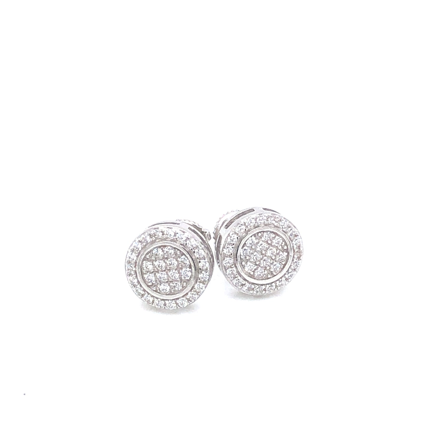 Round Flat Sterling Silver Stud Earrings | Luby Silver Collection | Luby 