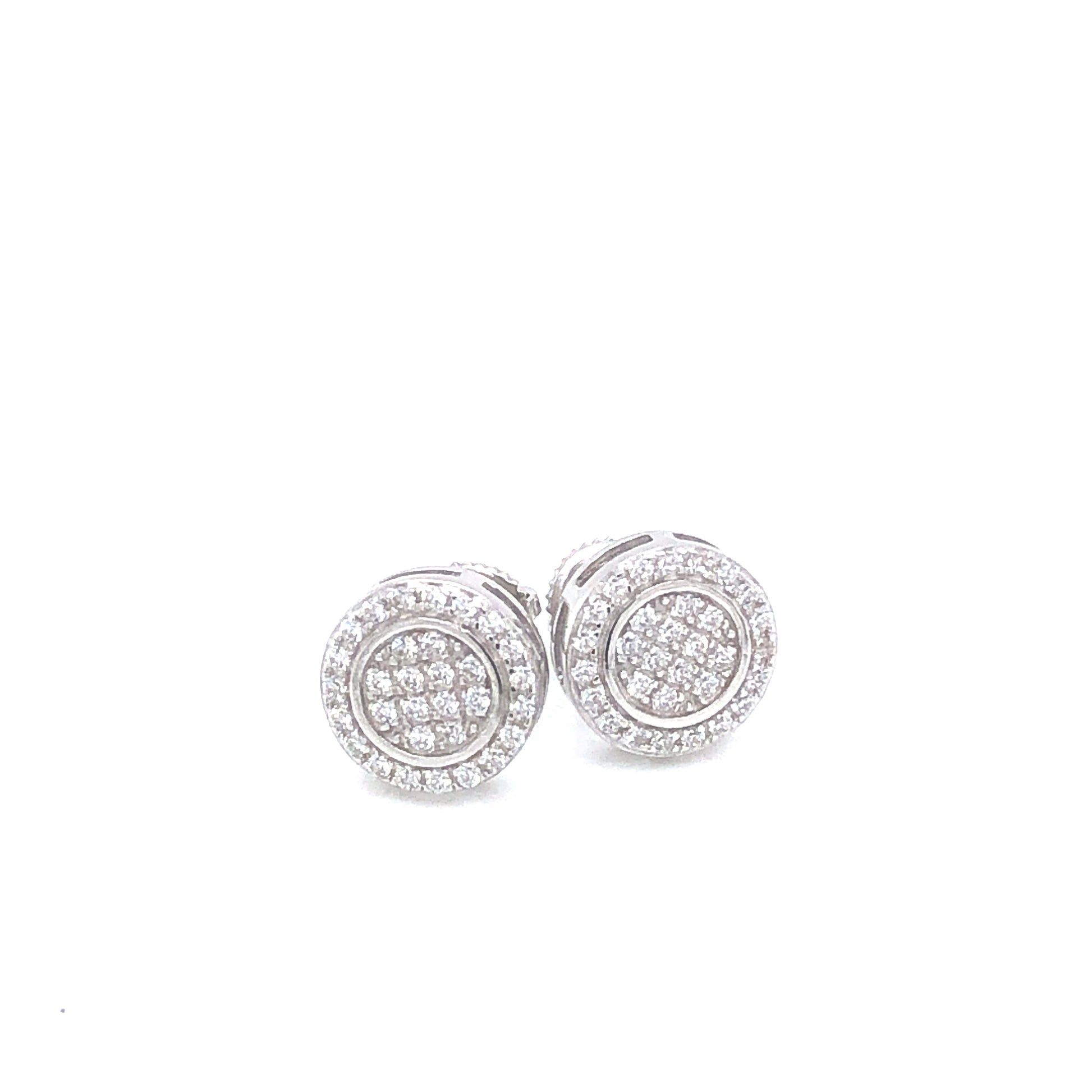 Round Flat Sterling Silver Stud Earrings | Luby Silver Collection | Luby 