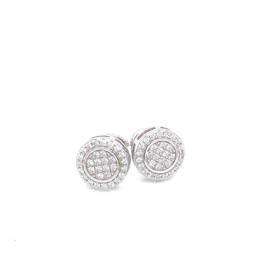 Round Flat Sterling Silver Stud Earrings | Luby Silver Collection | Luby 