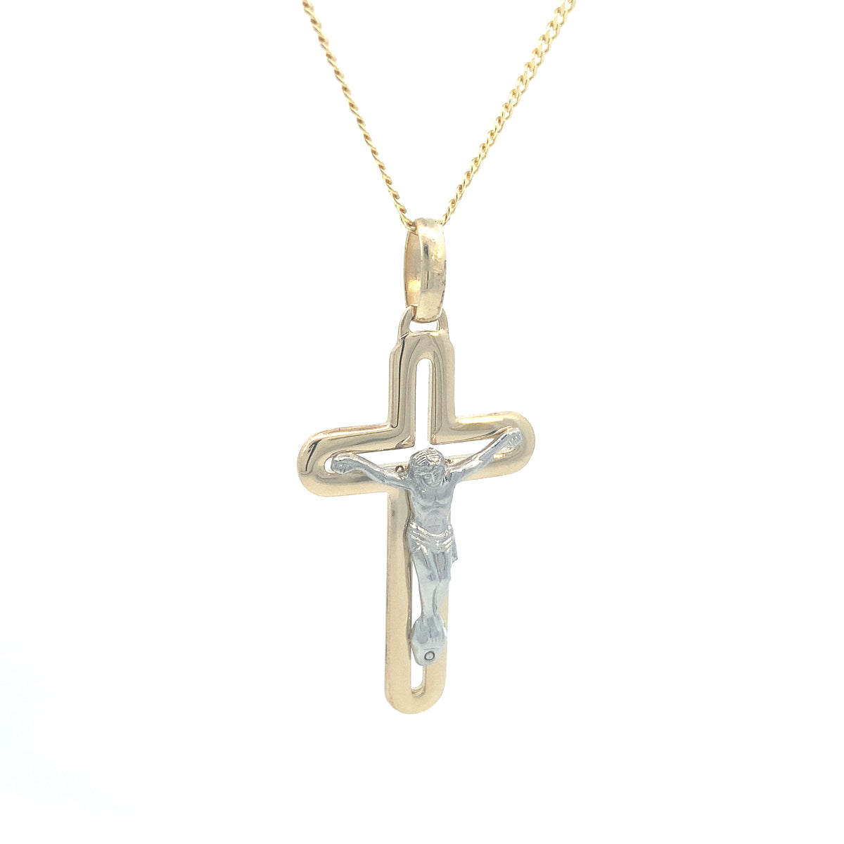 14K Gold 2T Cross Pendant | Luby Gold Collection | Luby 