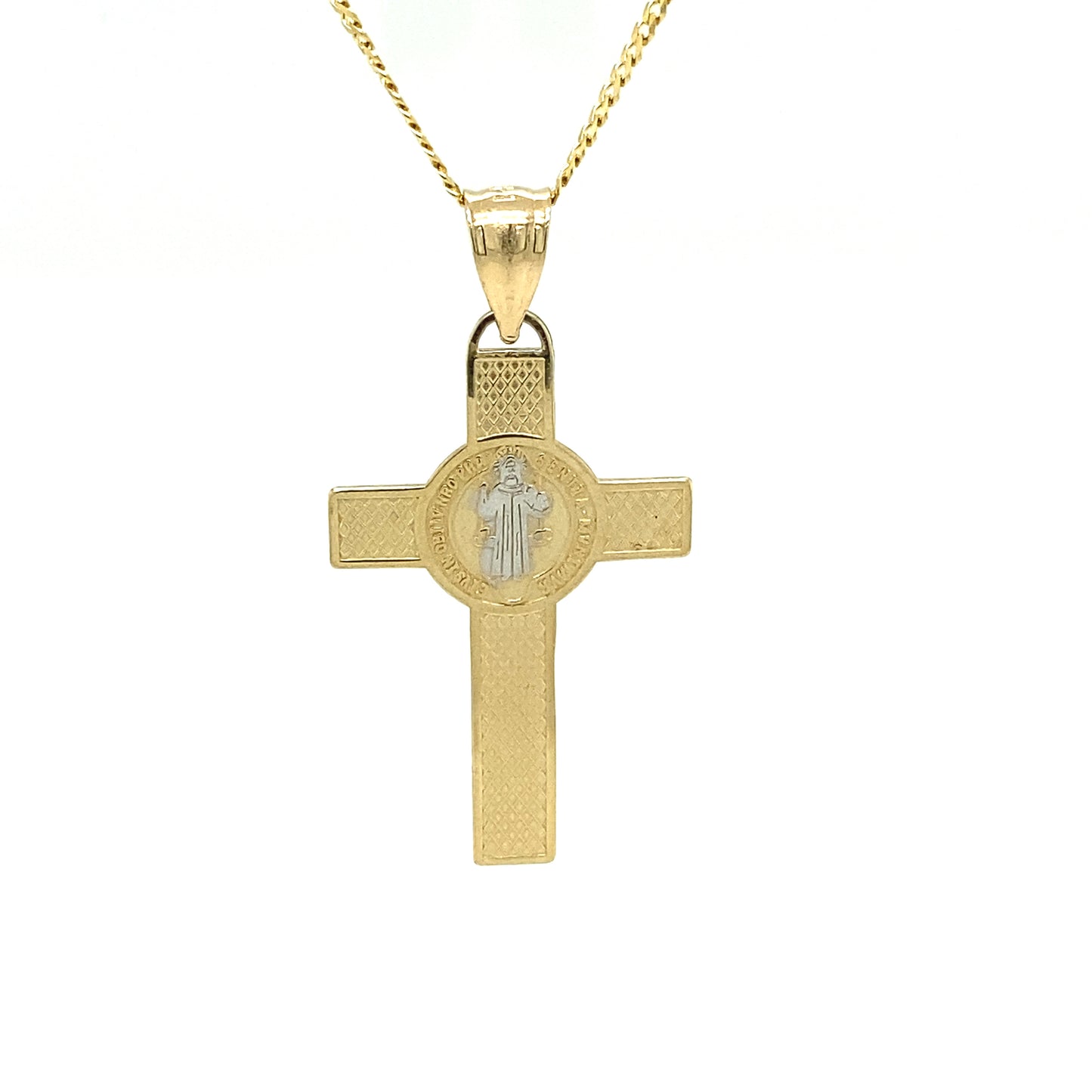 14K CROSS 2/T PENDANT | Luby Gold Collection | Luby 