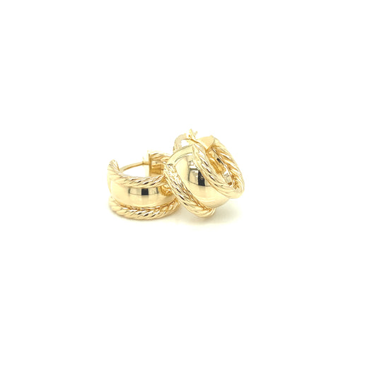 14K TWIST FANCY EARRINGS | Luby Gold Collection | Luby 