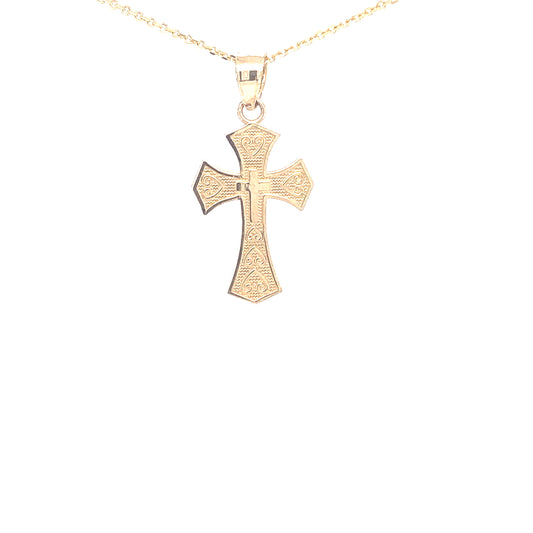 Cross with Hearts 14k Gold Pendant | Luby Gold Collection | Luby 