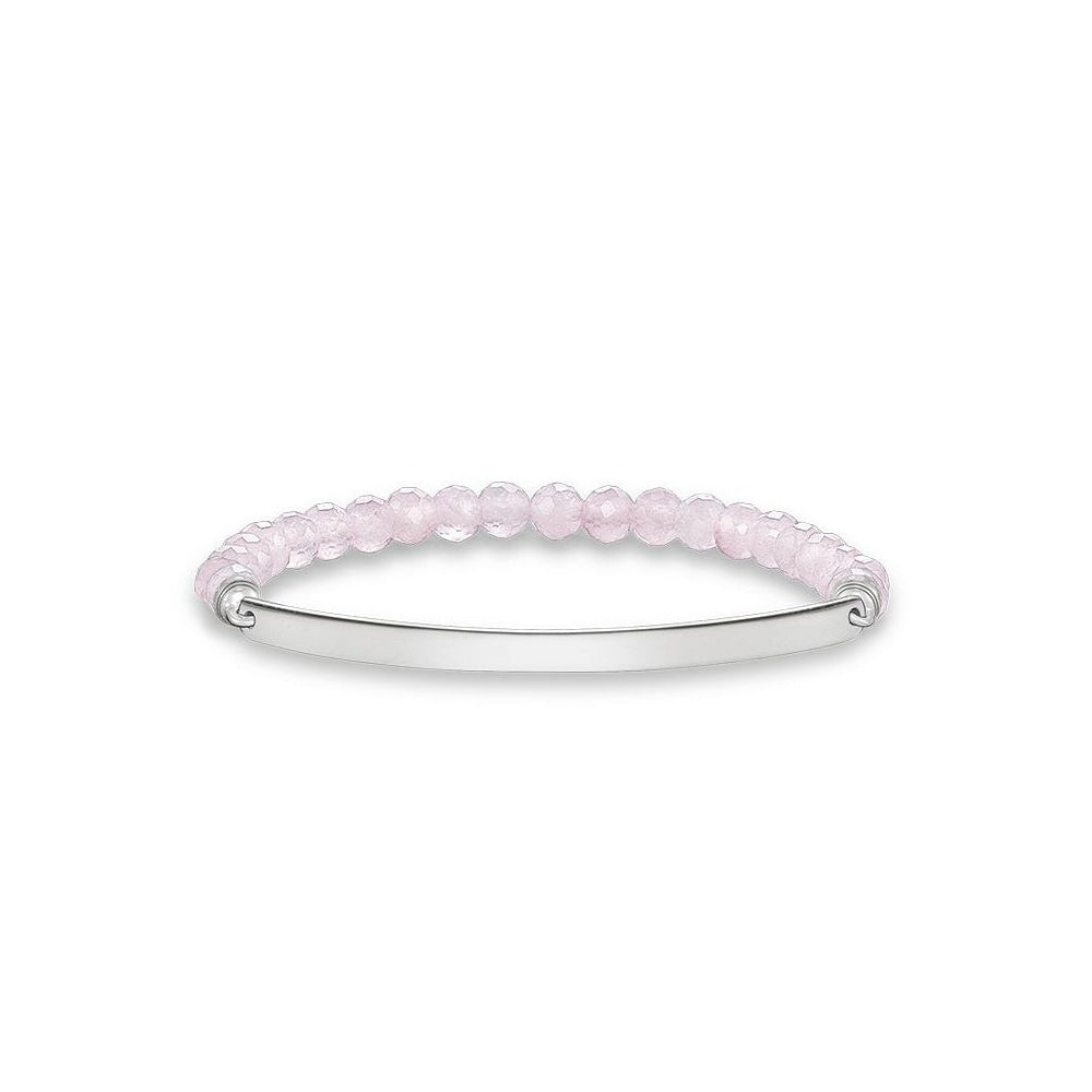 Glam Love Bridge Rose Quartz Stones Bracelet (Silver/Pink) | Thomas Sabo | Luby 