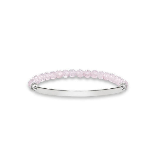 Glam Love Bridge Rose Quartz Stones Bracelet (Silver/Pink) | Thomas Sabo | Luby 