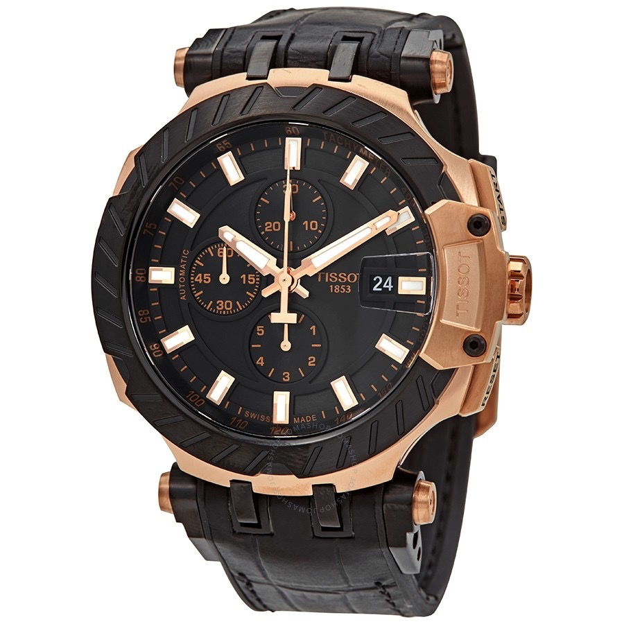 T-Race Automatic Chronograph (Black/Rose-Gold) | Tissot | Luby 