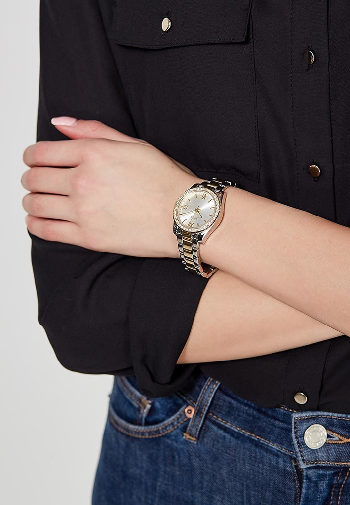 Scarlette Mini Watch (Silver/Gold) | Fossil | Luby 