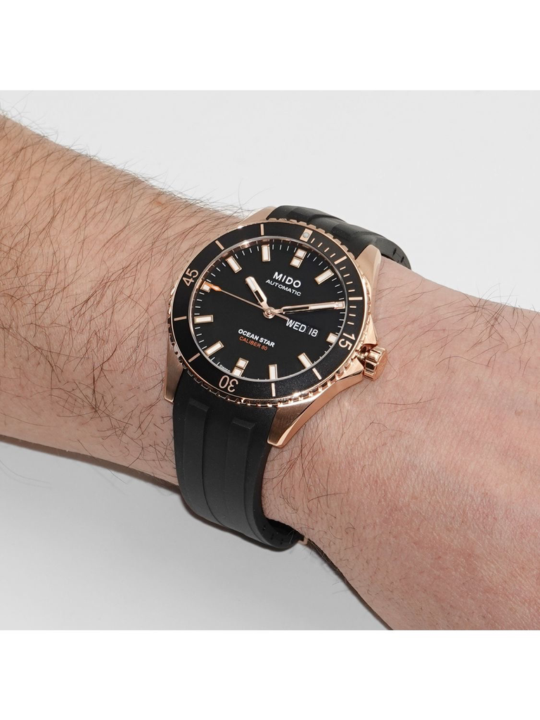 Mido ocean star discount captain rose gold