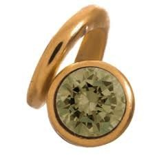 Dije de primavera de peridoto (dorado/verde)