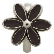 Black Flower Charm (Silver/Black) | Endless Jewelry | Luby 