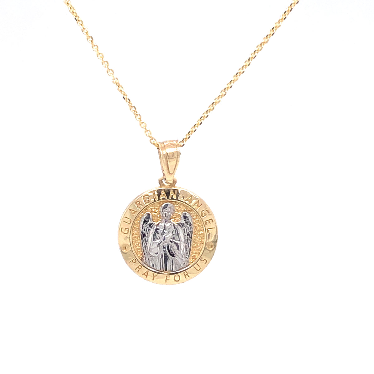 Guardian Angel Two-Tone 14k Gold Pendant | Luby Gold Collection | Luby 