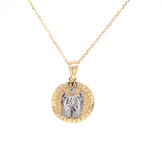 Guardian Angel Two-Tone 14k Gold Pendant | Luby Gold Collection | Luby 