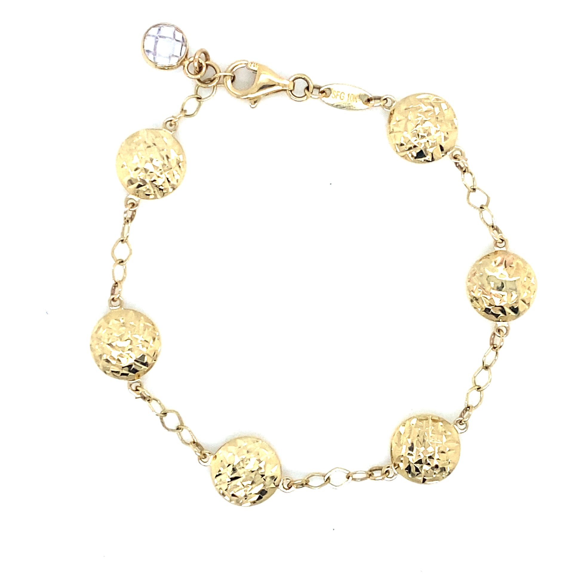 10K Round Facetted Baby Bracelet | Luby Gold Collection | Luby 