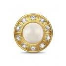 White Moon Galaxy Charm (Gold/White)