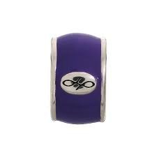 Amethyst Enamel Charm (Silver/Purple)