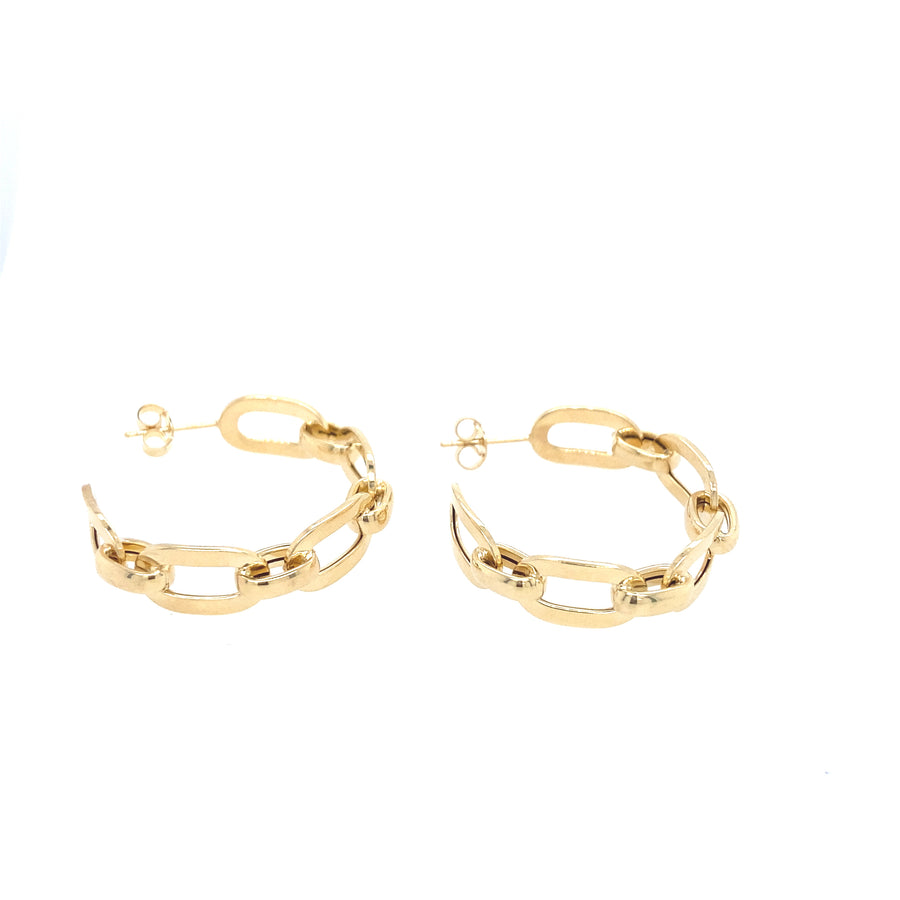 14K Gold Hoop with Links