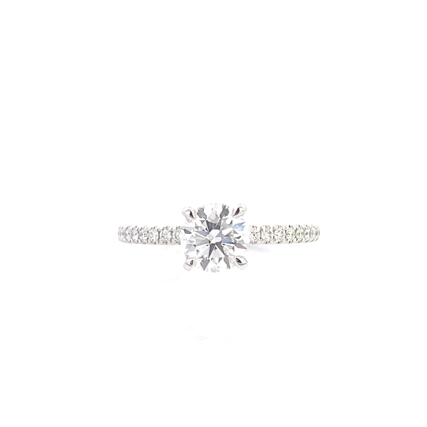 14K Lab Grown Diamond Solitaire Engagement Ring | Smiling Rocks | Luby 