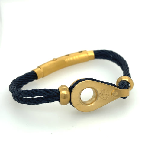 Double Cord W Pulley-Shackle Brushed Gold | Seaknots | Luby 