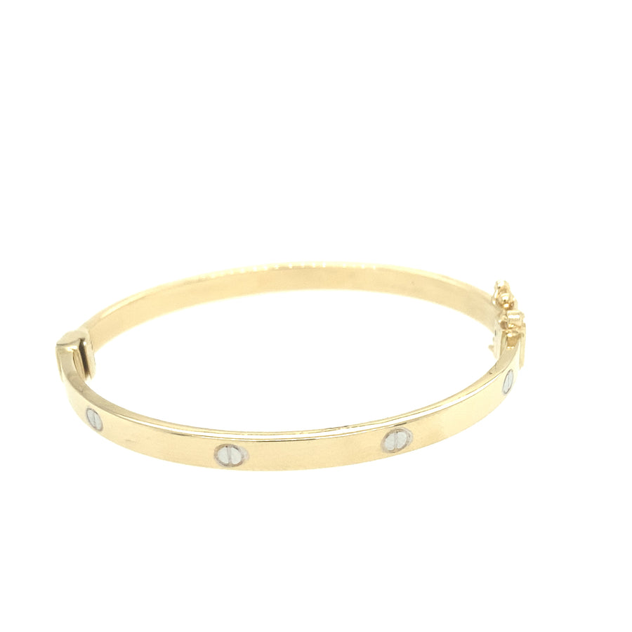 Brazalete Bebé de Oro 14K con Forma de Clavo