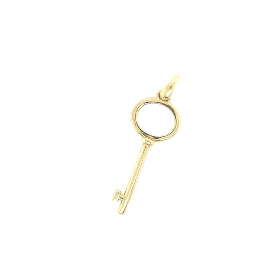 14K Gold Slim Key Pendant | Luby Gold Collection | Luby 