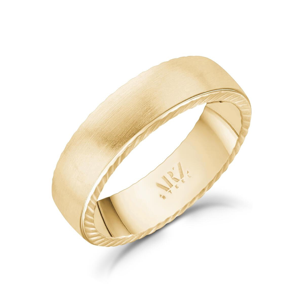 Flat Steel Ring with Diamond Cut Edges | ARZ Steel | Luby 