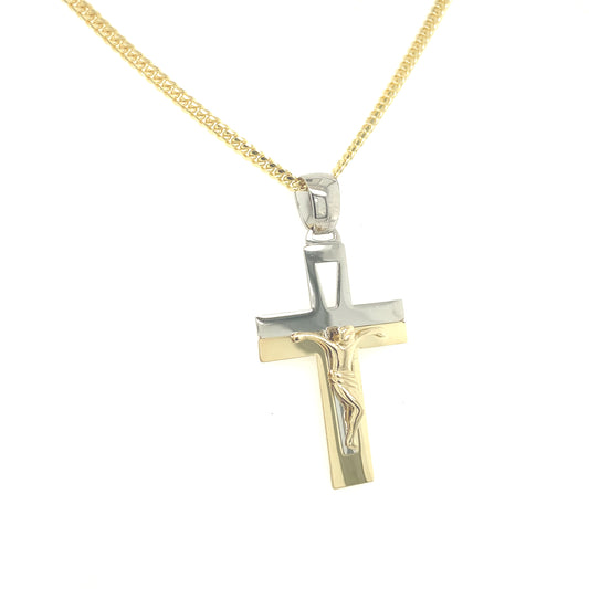 14K Cross with Image 2/t Pendant | Luby Gold Collection | Luby 