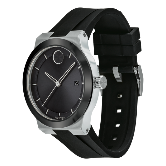 MOVADO BOLD BLACK AND SILVER | Movado | Luby 