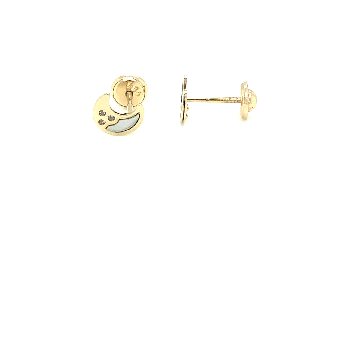 MOTHER PEARL CRESCENT MOON | Luby Gold Collection | Luby 