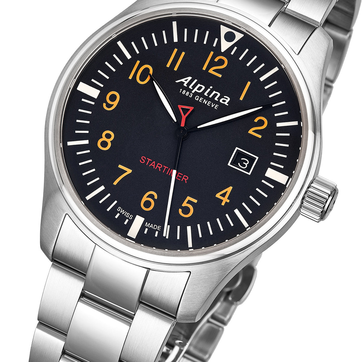 Startimer Pilot (Silver-Black) | Alpina | Luby 